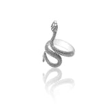 Fashion Retro Exaggerated Spirit Snake Ring Personality Punk Wind Snake-Shaped Nightclub Ring Student Trend Jewelry Gift