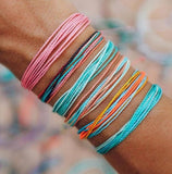 BYSPT Pure Life Hippie boho beach Surf Bracelets handmade wave charms Friendship bracelet wax string Bracelets&Bangles