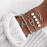 BYSPT Pure Life Hippie boho beach Surf Bracelets handmade wave charms Friendship bracelet wax string Bracelets&Bangles