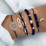 BYSPT Pure Life Hippie boho beach Surf Bracelets handmade wave charms Friendship bracelet wax string Bracelets&Bangles