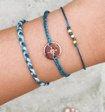 BYSPT Pure Life Hippie boho beach Surf Bracelets handmade wave charms Friendship bracelet wax string Bracelets&Bangles