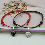 New Fashion Couple Bracelet Stitching Heart Bracelets Women Cute Cat Pendant Romantic Valentine's Day present for Lovers