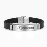 Sport Silicone Medical Alert ID Bracelets For Men Women DIABETES Serious Illness Emergency Remind Accessory Steel Jewelry