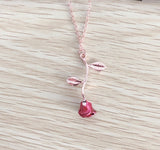 2019 New Fashion Vintage Rose Necklace Pendant Long Chain Charm Simple Necklace Autumn Winter Women's Jewelry Valentine's Day