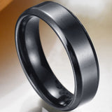 8mm Punk Titanium Steel Roman Numeral Twist Chain Rings For Men Polished Black Punk Rock Biker Ring Wedding Masonic Ring