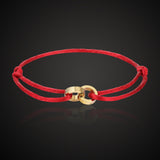 Lanruisha brand stainless steel bracelet 2 round cotton rope retractable lovely fashion jewelry popular unisex best gift