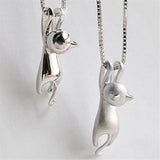 Cute Fashion Sweet Kitty Pendant animal collares Without Chain Silver Plated Necklace Tiny Cat Pendants Odd Fancy Jewelry hot