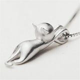 Cute Fashion Sweet Kitty Pendant animal collares Without Chain Silver Plated Necklace Tiny Cat Pendants Odd Fancy Jewelry hot